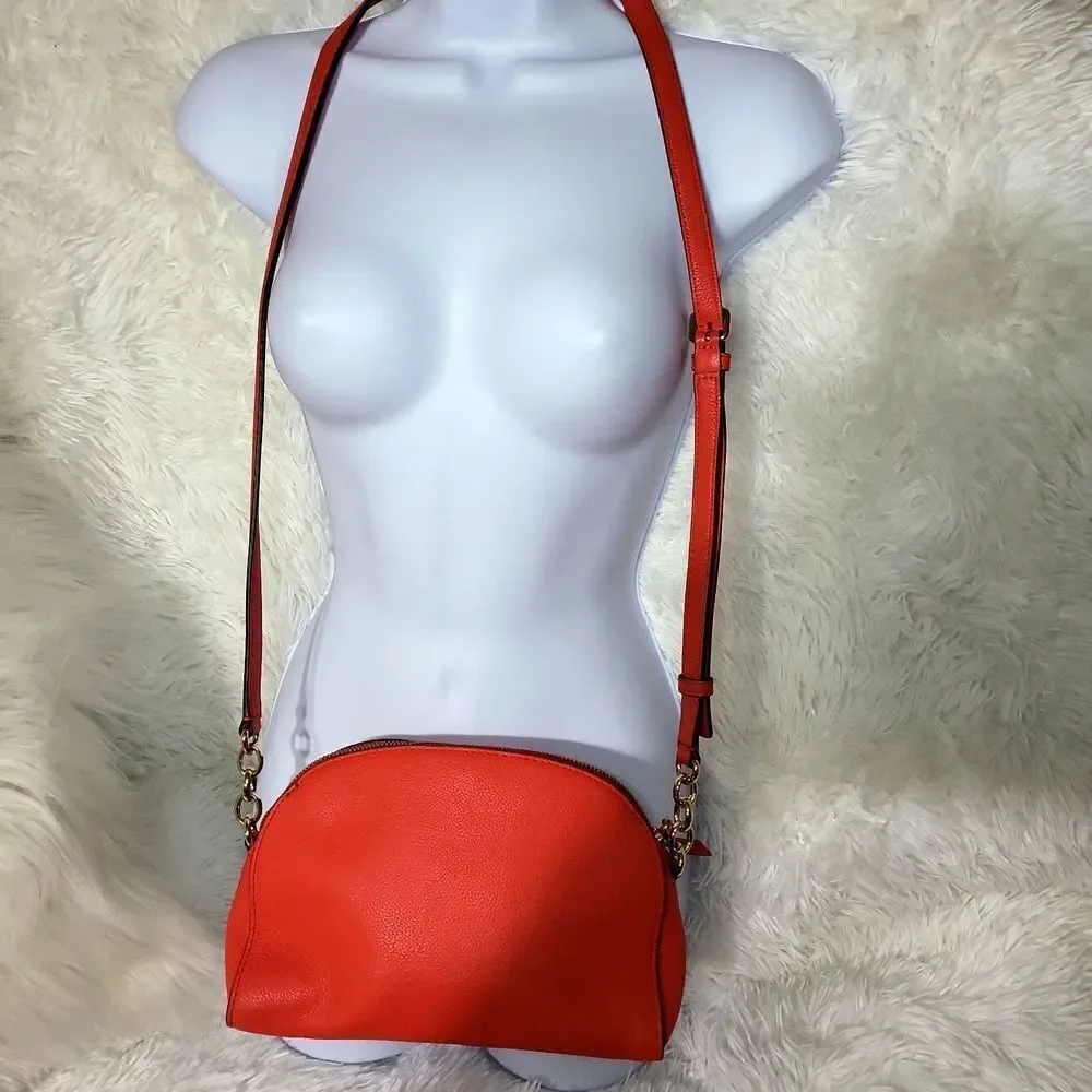 Kate spade real leather orange crossbody purse gently preloved,